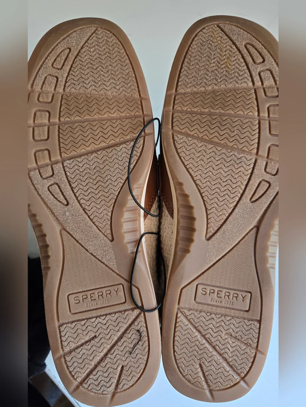 Sperry Halefish Boat Shoes Womens 6 Linen Leather Brown Nautical Comfort Casual - Picture 9 of 10